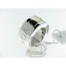 PIANEGONDA anello argento e cuore oro giallo 18kt referenza AA050607 mis.14 